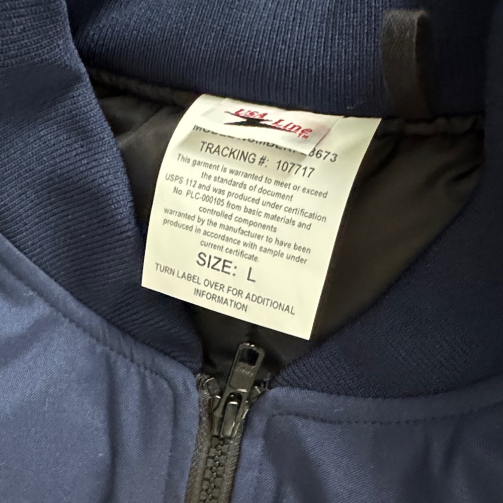 Unisex USPS Blue Vest with Red and White Accents - Picture 4 of 8